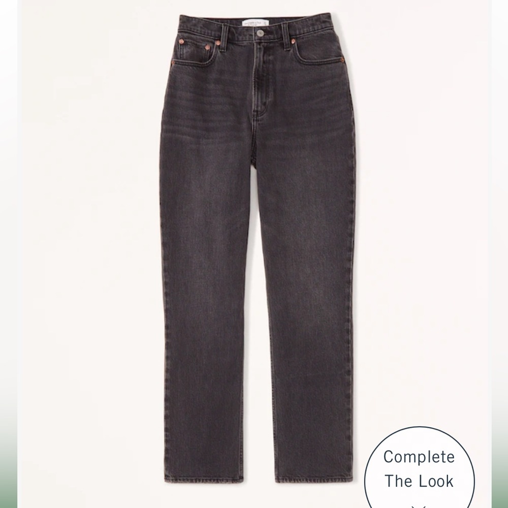 Abercrombie & Fitch Curve Love The 90s Straight Ultra High Rise, 25S